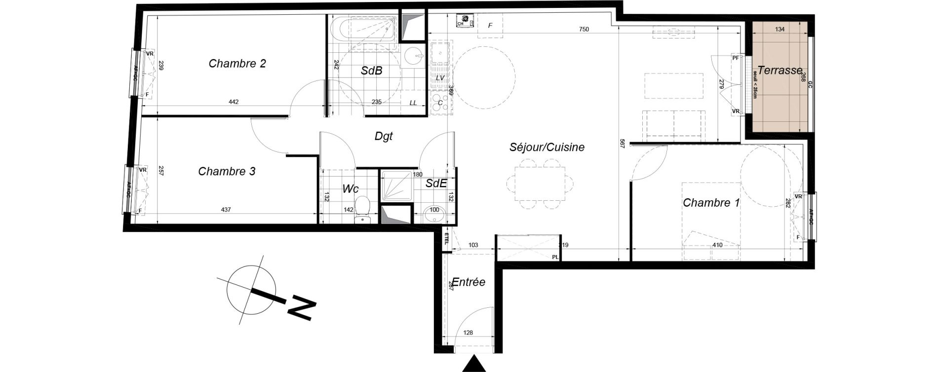 Appartement T4 de 82,10 m2 &agrave; Melun Saint-liesne