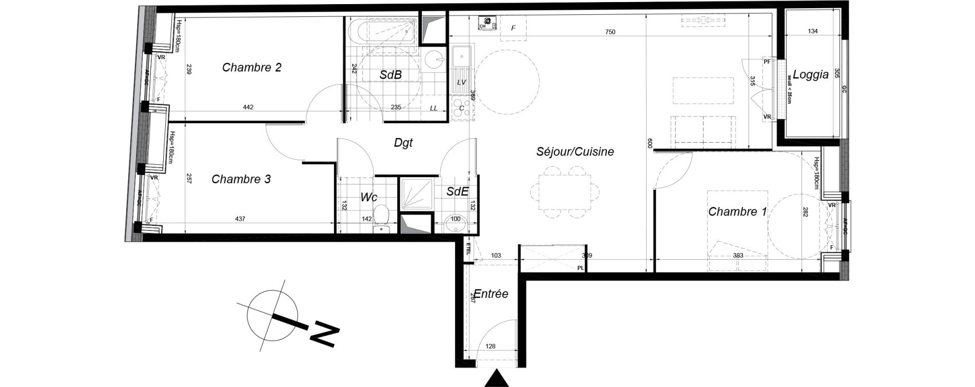 Appartement T4 de 81,90 m2 &agrave; Melun Saint-liesne