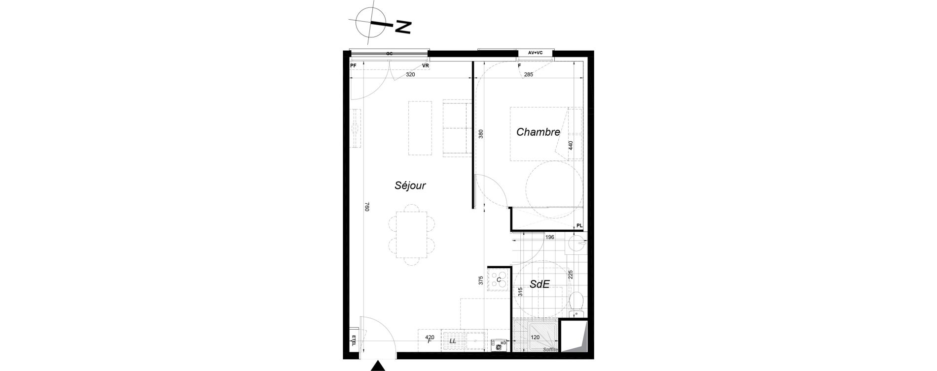 Appartement T2 de 45,30 m2 &agrave; Melun Saint-liesne