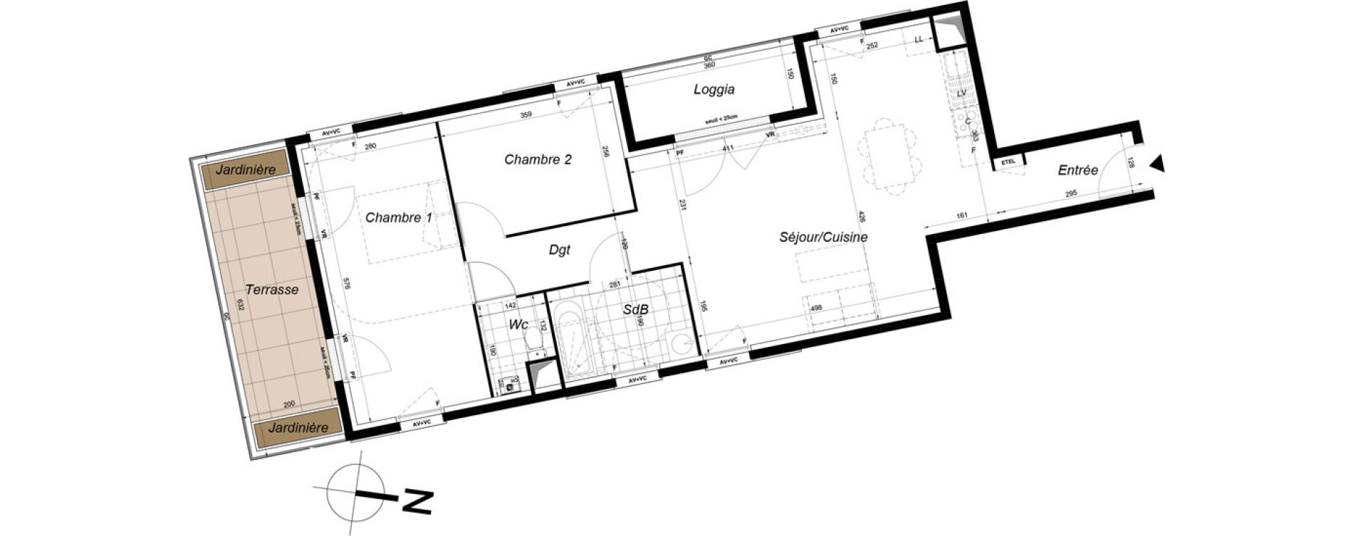 Appartement T3 de 72,45 m2 &agrave; Melun Saint-liesne