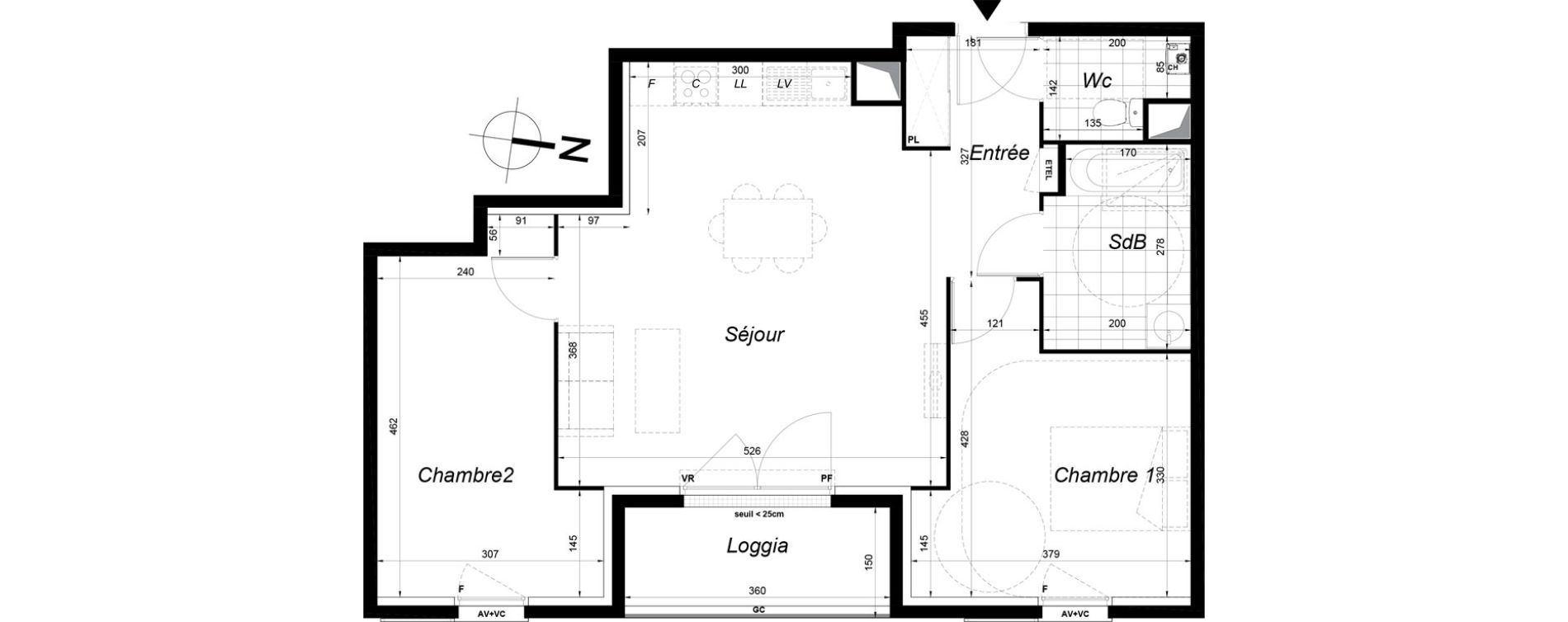 Appartement T3 de 65,10 m2 &agrave; Melun Saint-liesne