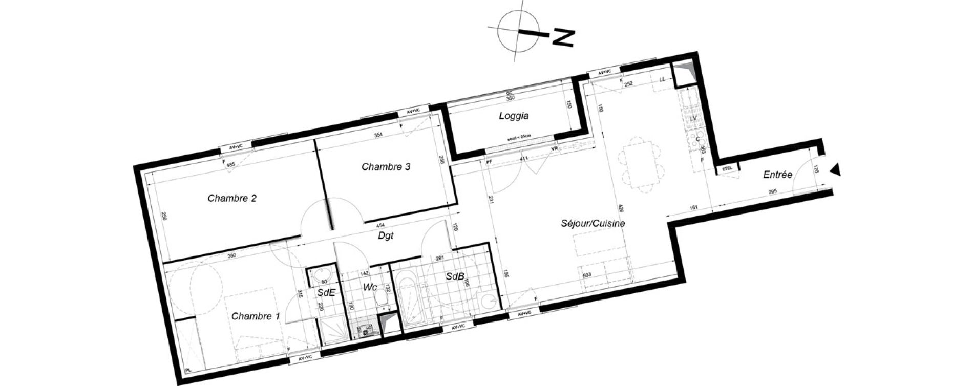 Appartement T4 de 83,60 m2 &agrave; Melun Saint-liesne