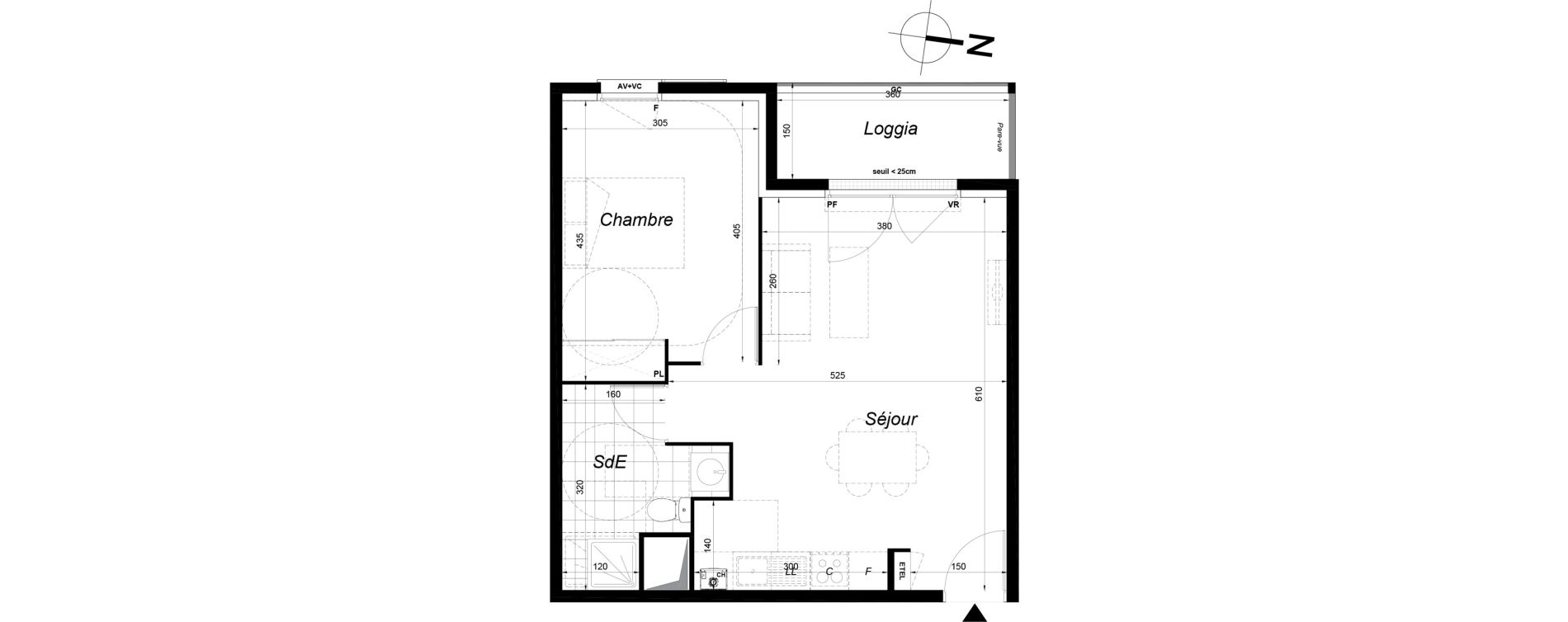 Appartement T2 de 45,10 m2 &agrave; Melun Saint-liesne