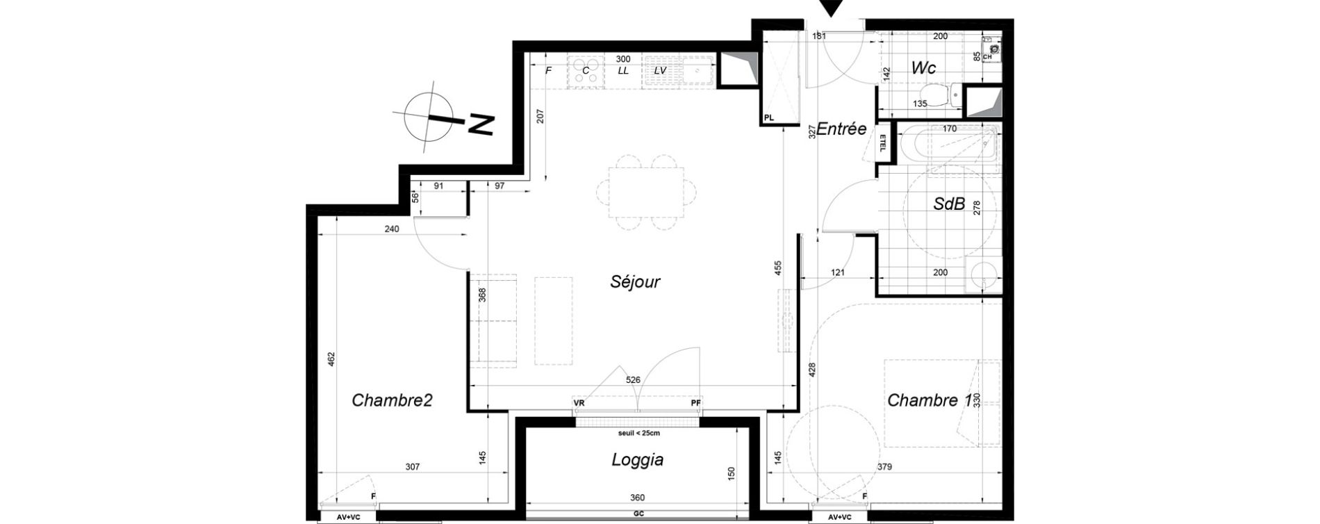 Appartement T3 de 65,10 m2 &agrave; Melun Saint-liesne