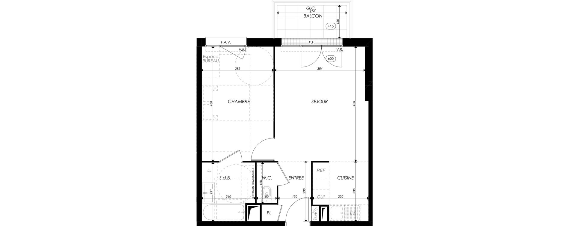 Appartement T2 de 43,04 m2 &agrave; Melun Saint-liesne