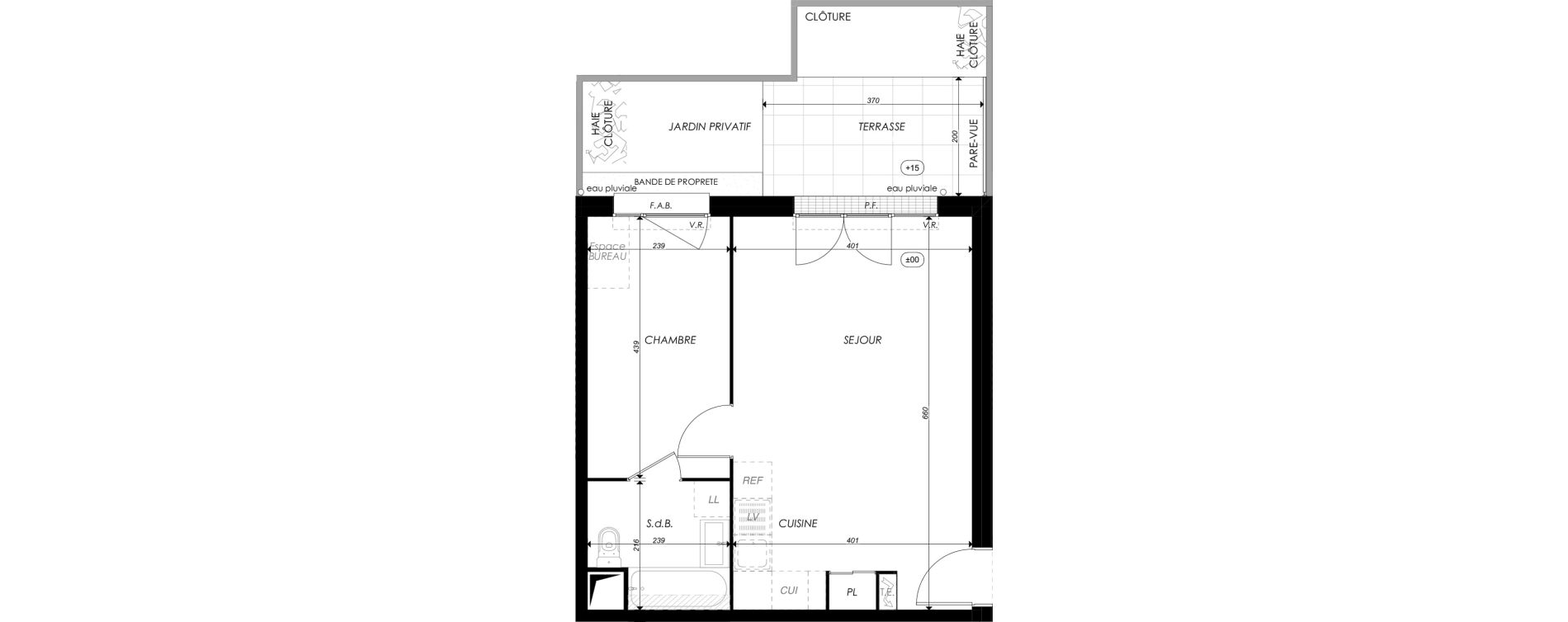 Appartement T2 de 41,38 m2 &agrave; Melun Saint-liesne