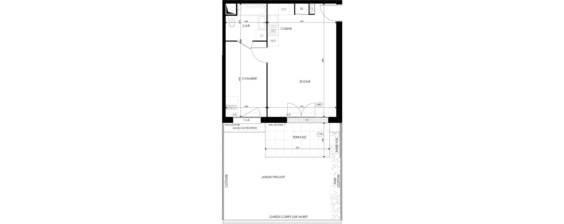 Appartement T2 de 41,38 m2 &agrave; Melun Saint-liesne