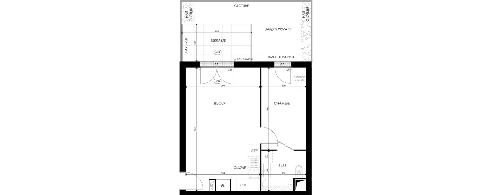 Appartement T2 de 41,37 m2 &agrave; Melun Saint-liesne