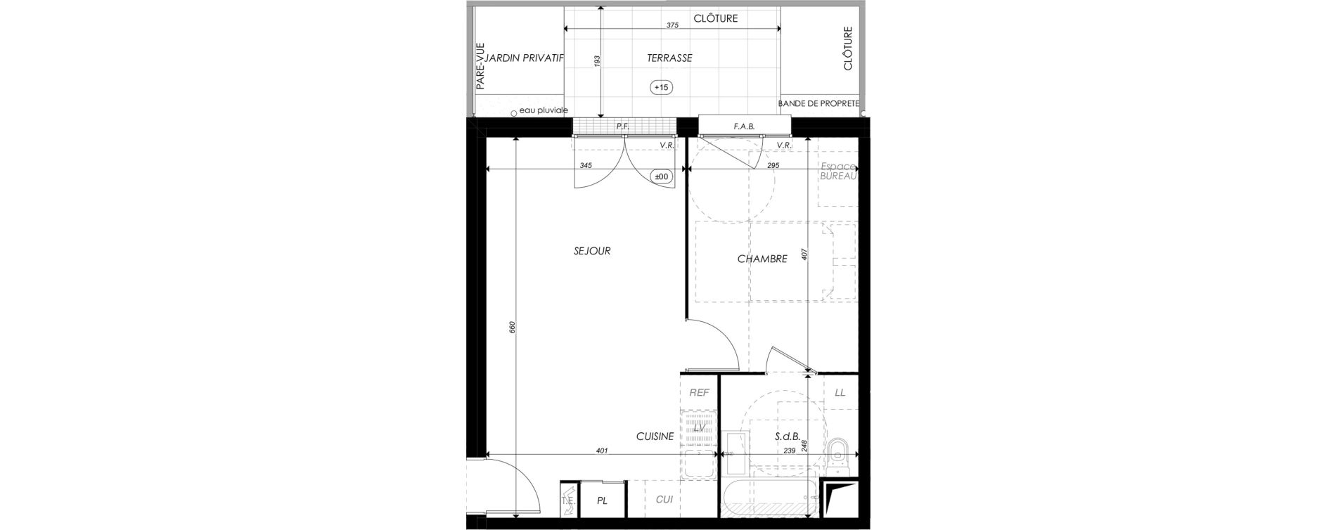 Appartement T2 de 41,35 m2 &agrave; Melun Saint-liesne