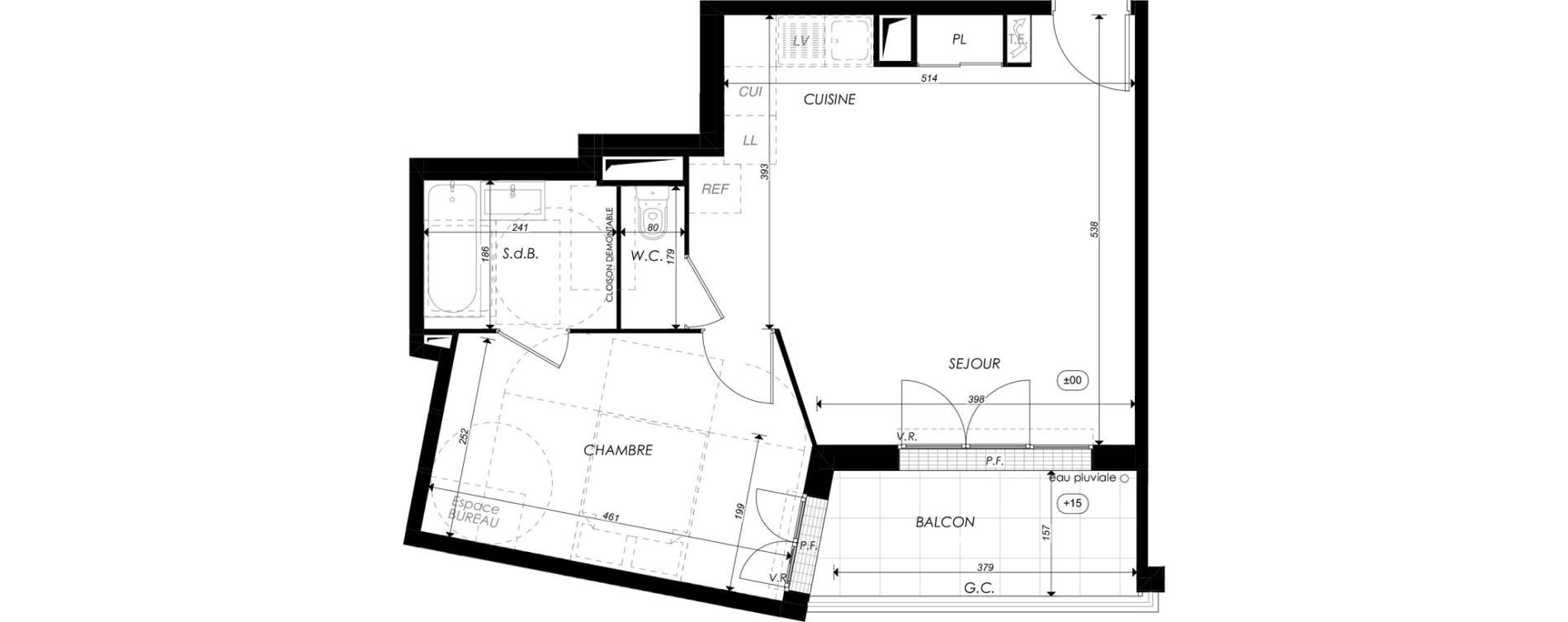 Appartement T2 de 45,75 m2 &agrave; Melun Saint-liesne