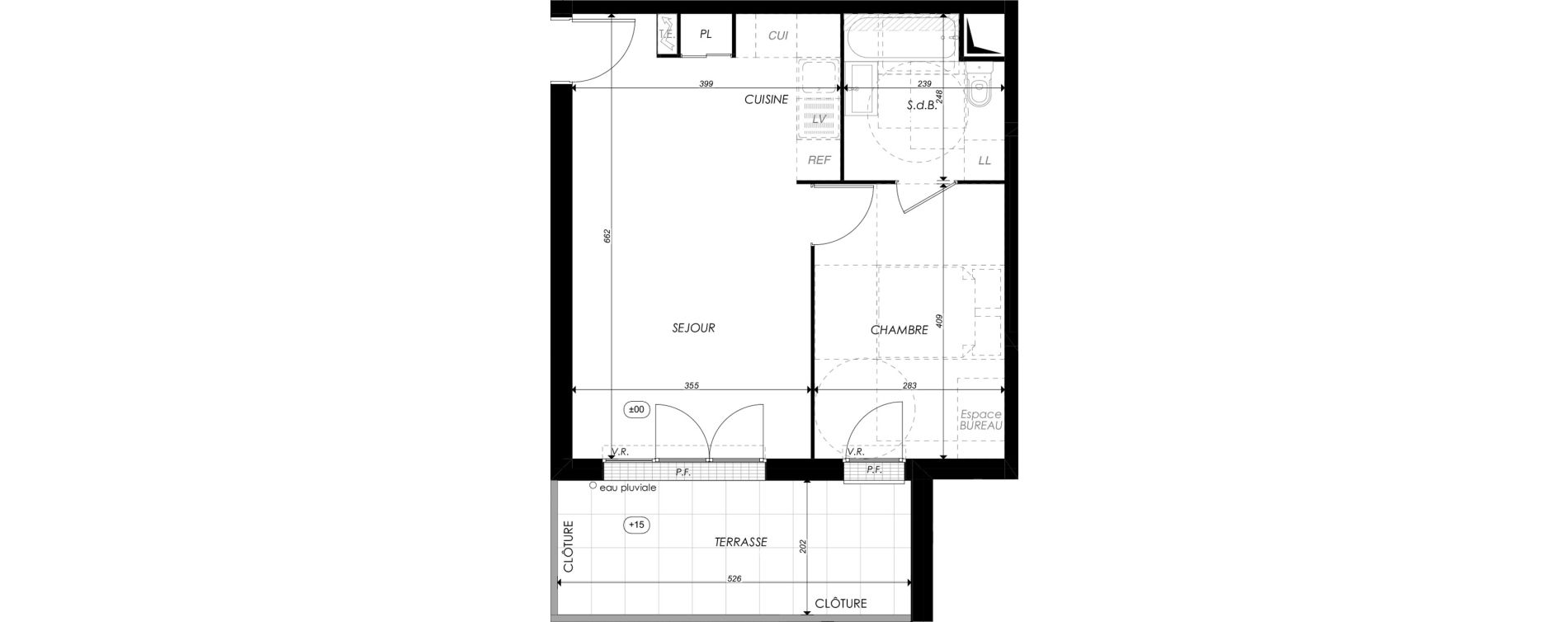 Appartement T2 de 41,34 m2 &agrave; Melun Saint-liesne