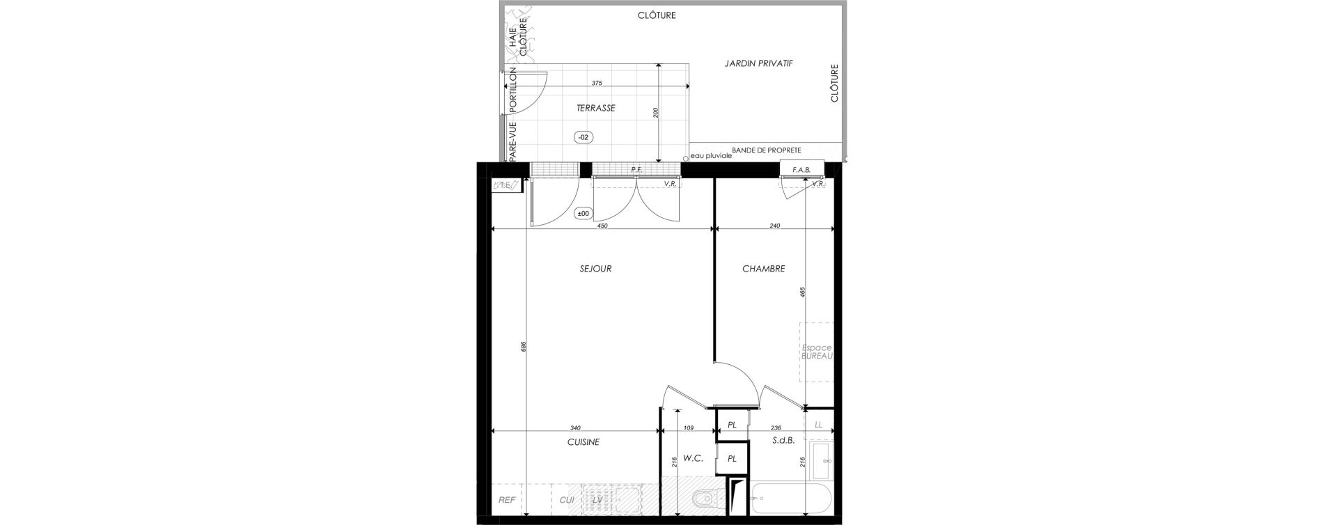 Appartement T2 de 46,44 m2 &agrave; Melun Saint-liesne