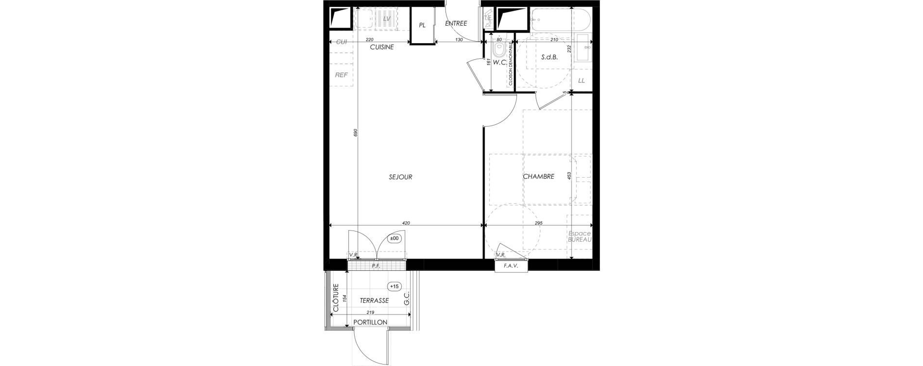 Appartement T2 de 47,72 m2 &agrave; Melun Saint-liesne