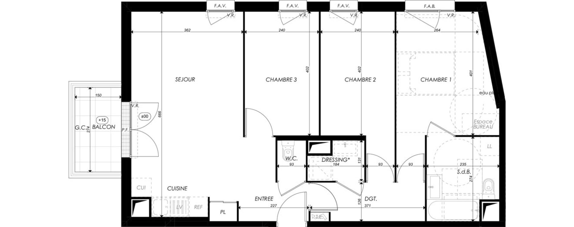 Appartement T4 de 75,87 m2 &agrave; Melun Saint-liesne