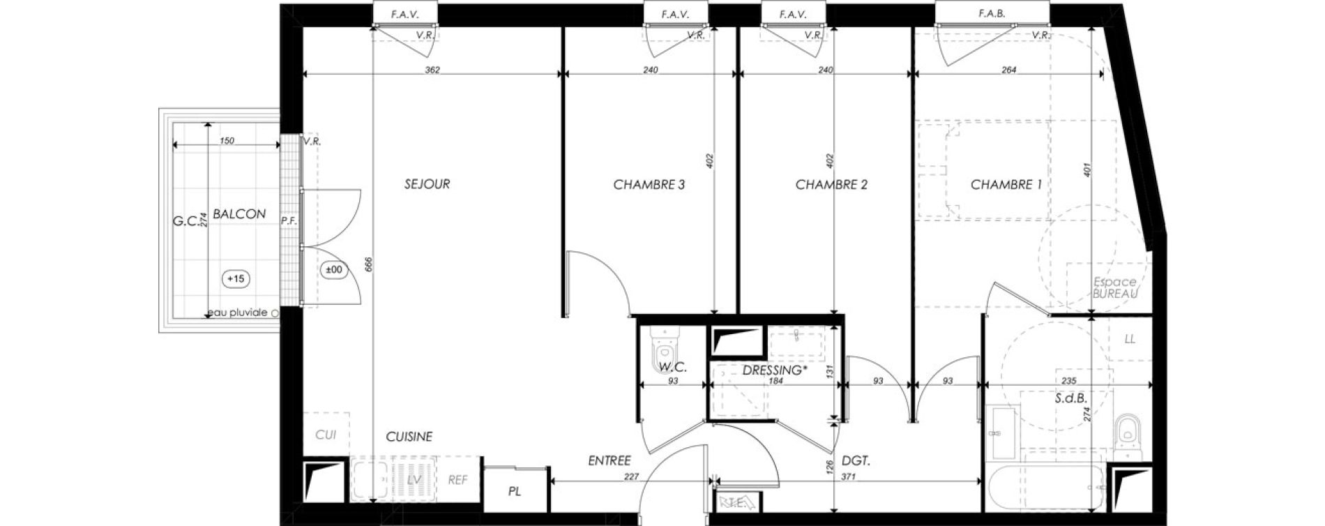 Appartement T4 de 75,87 m2 &agrave; Melun Saint-liesne