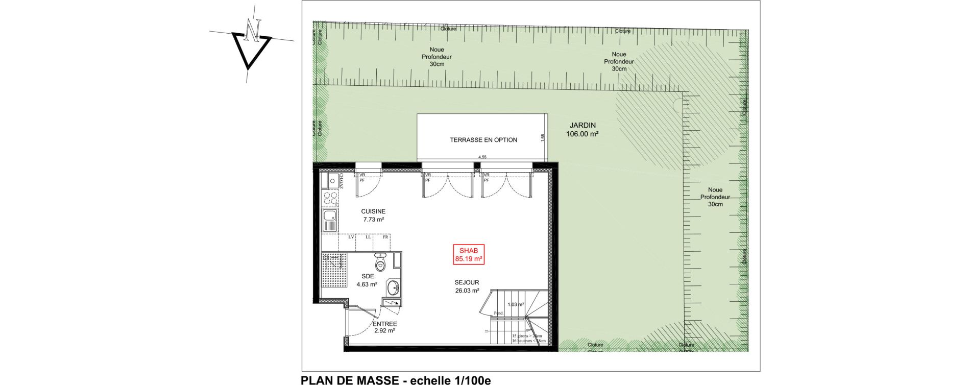 Duplex T4 de 85,19 m2 &agrave; Messy Centre