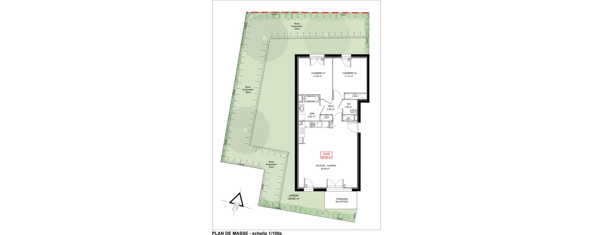 Appartement T3 de 69,59 m2 &agrave; Messy Centre