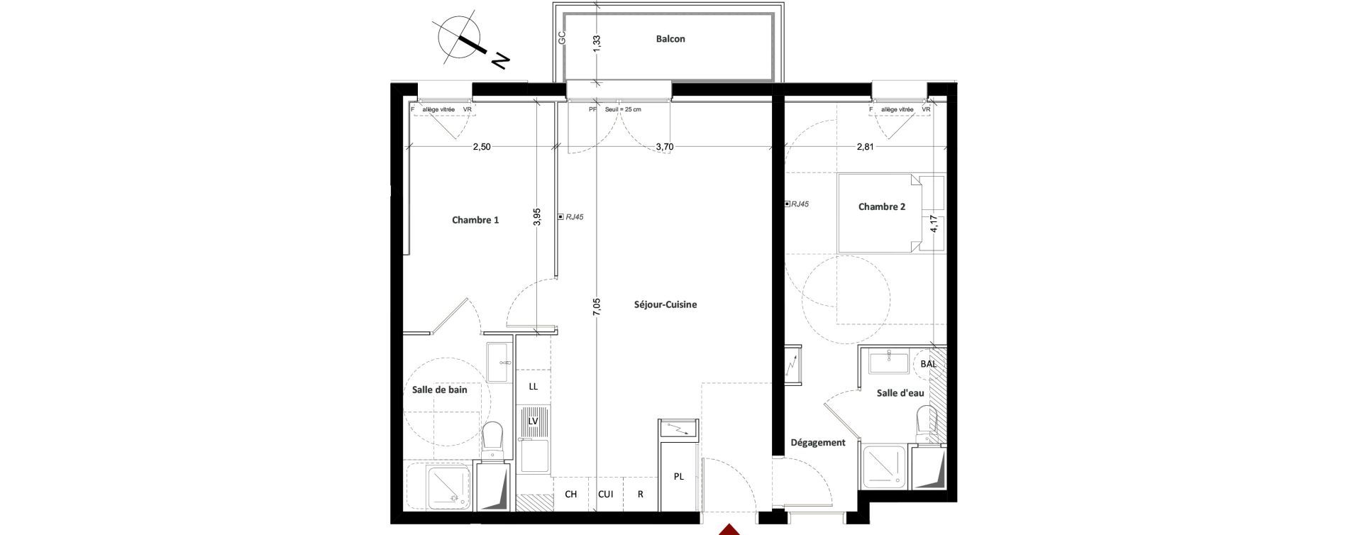 Appartement T4 de 61,44 m2 &agrave; Mitry-Mory Centre