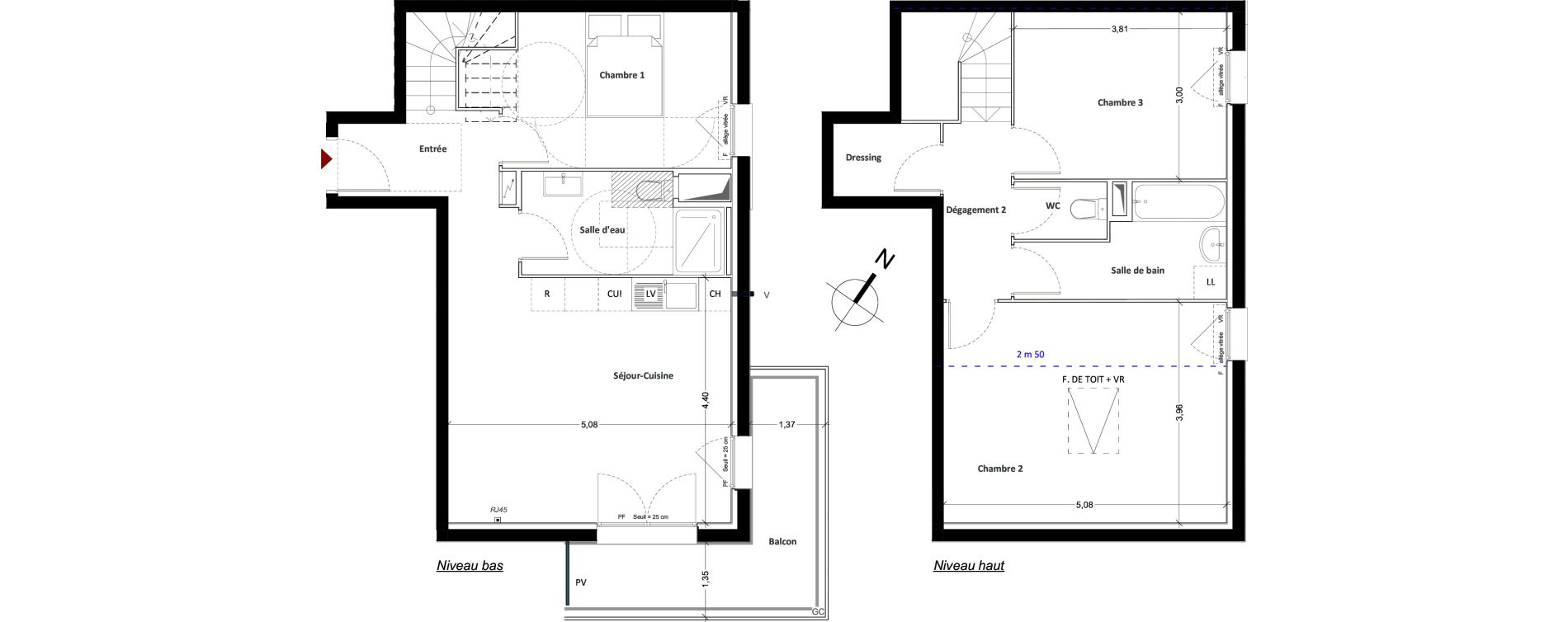 Duplex T4 de 92,42 m2 &agrave; Mitry-Mory Centre