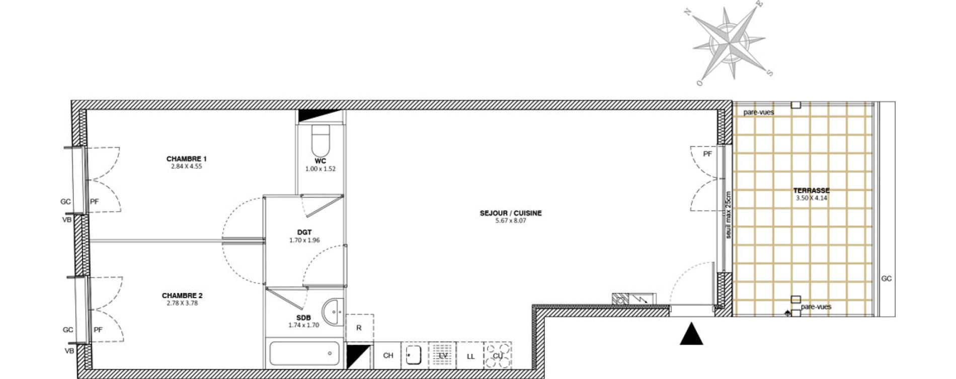 Appartement T3 de 69,89 m2 &agrave; Mitry-Mory Maurepas