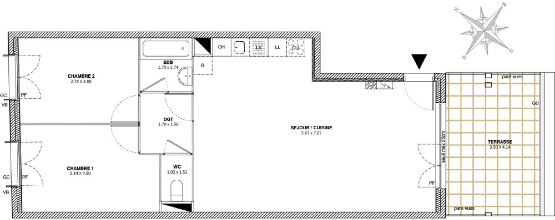 Appartement T3 de 69,14 m2 &agrave; Mitry-Mory Maurepas