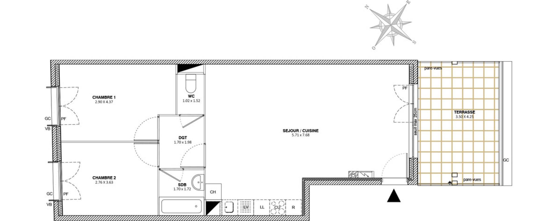 Appartement T3 de 67,31 m2 &agrave; Mitry-Mory Maurepas