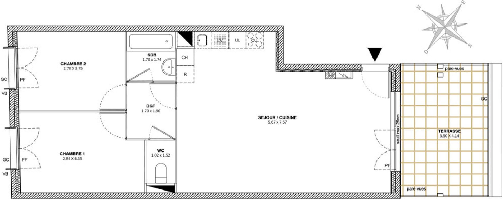 Appartement T3 de 66,08 m2 &agrave; Mitry-Mory Maurepas