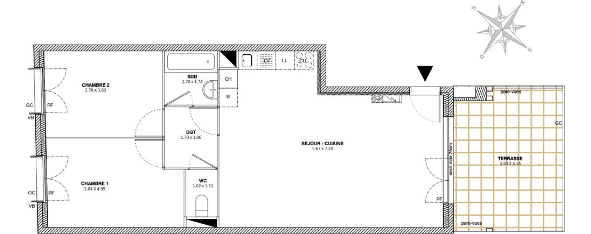 Appartement T3 de 64,78 m2 &agrave; Mitry-Mory Maurepas