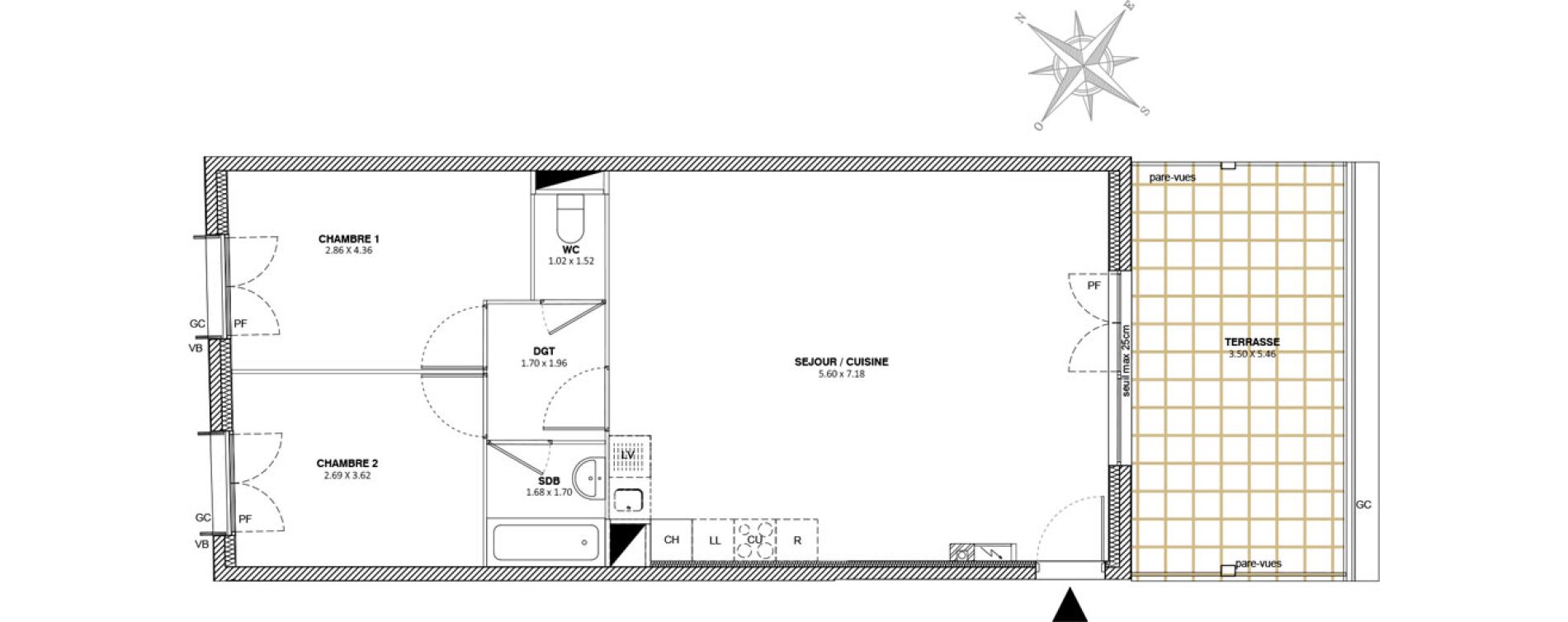 Appartement T3 de 69,11 m2 &agrave; Mitry-Mory Maurepas