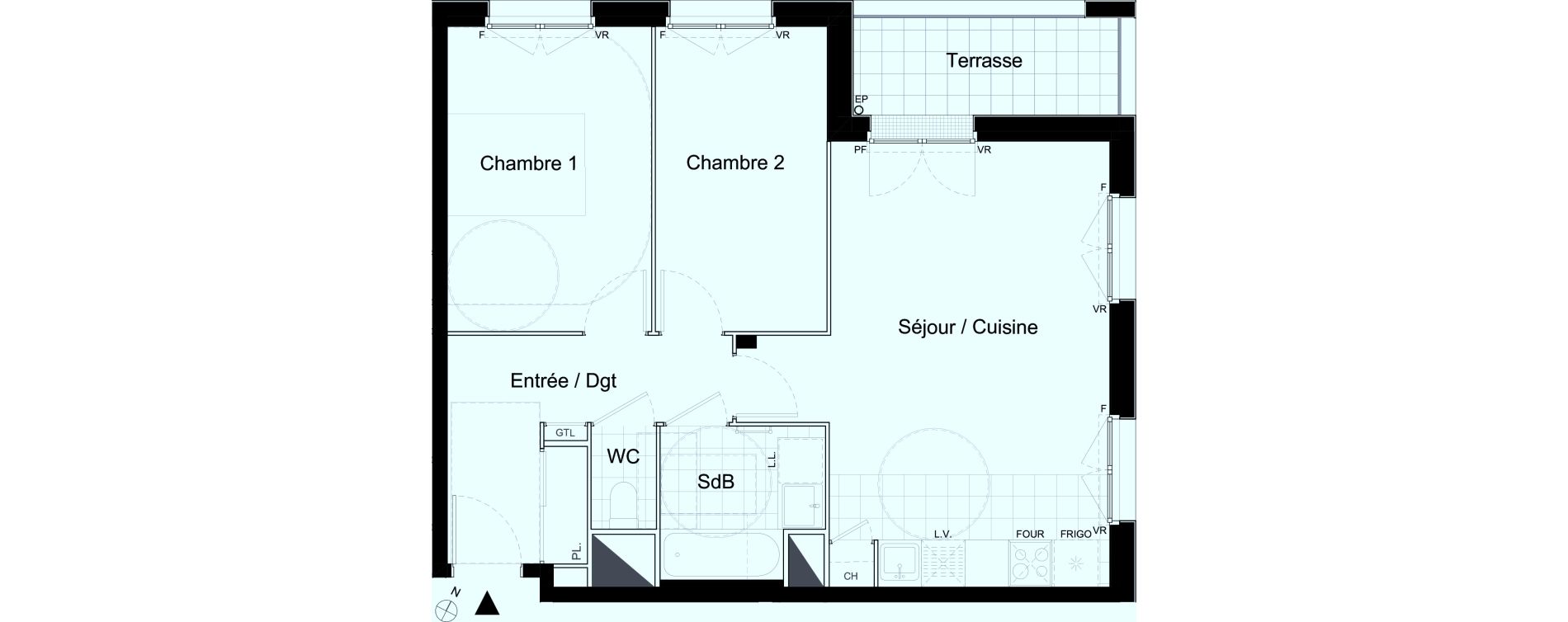Appartement T3 de 60,86 m2 &agrave; Moissy-Cramayel L arboretum de chanteloup