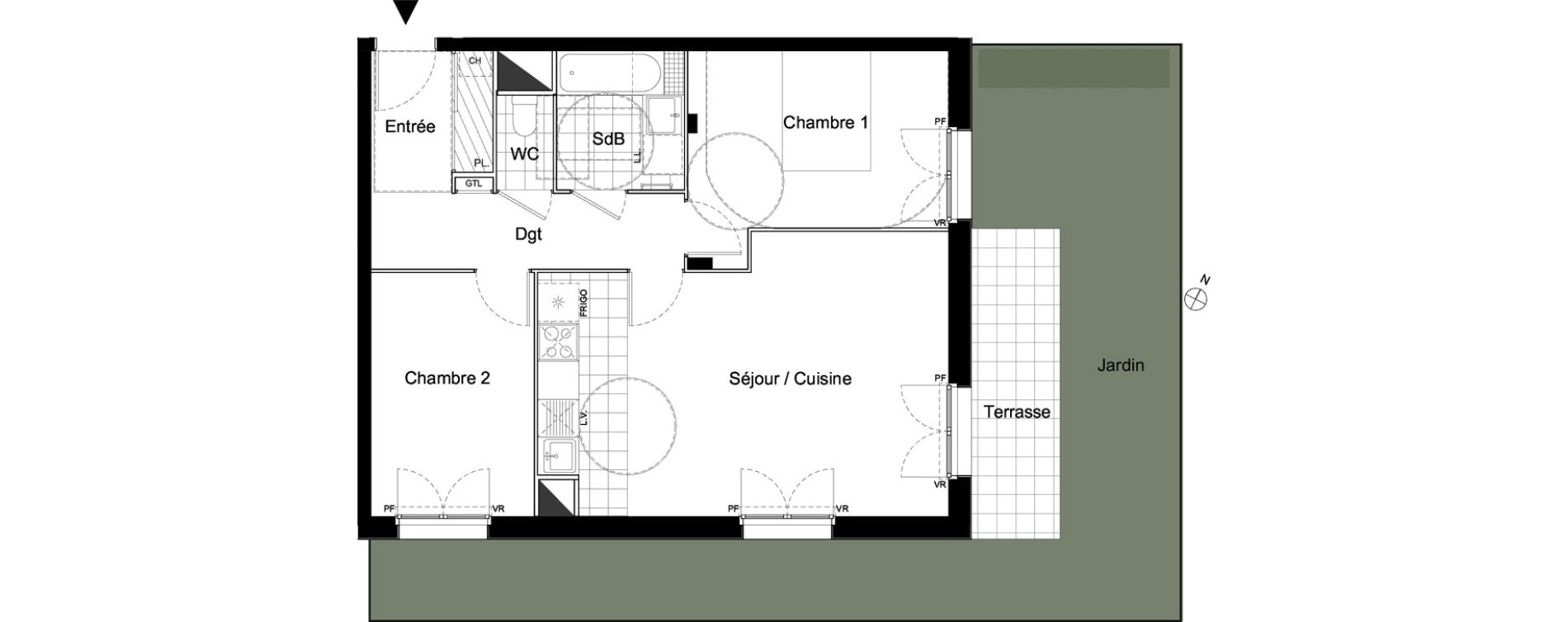 Appartement T3 de 64,41 m2 &agrave; Moissy-Cramayel Centre