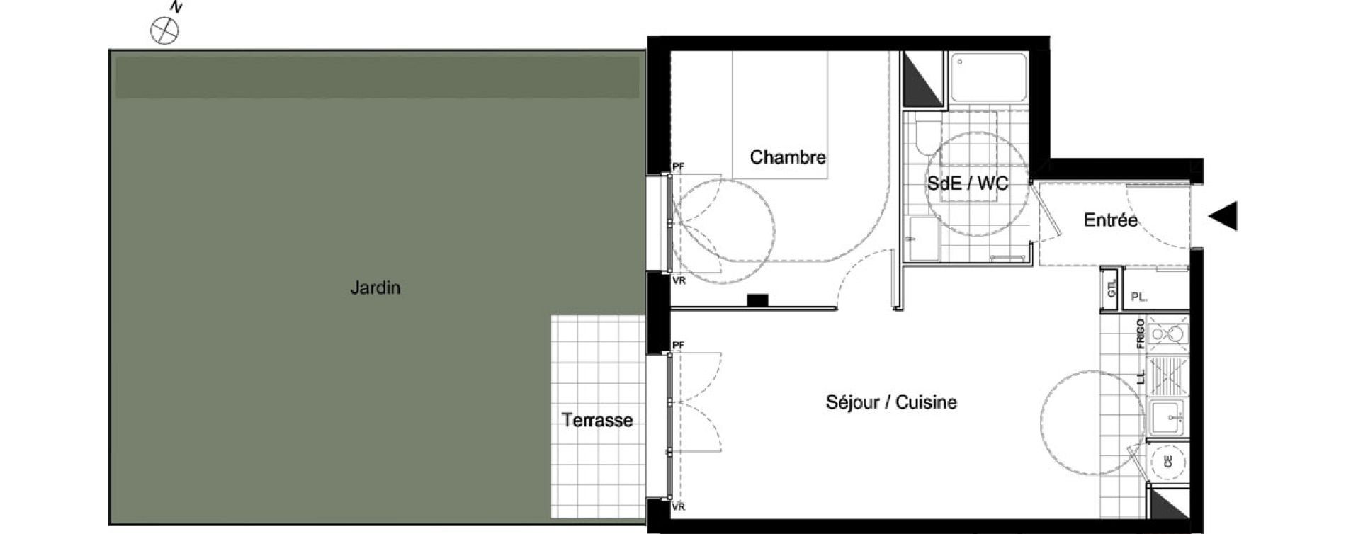 Appartement T2 de 46,68 m2 &agrave; Moissy-Cramayel Centre