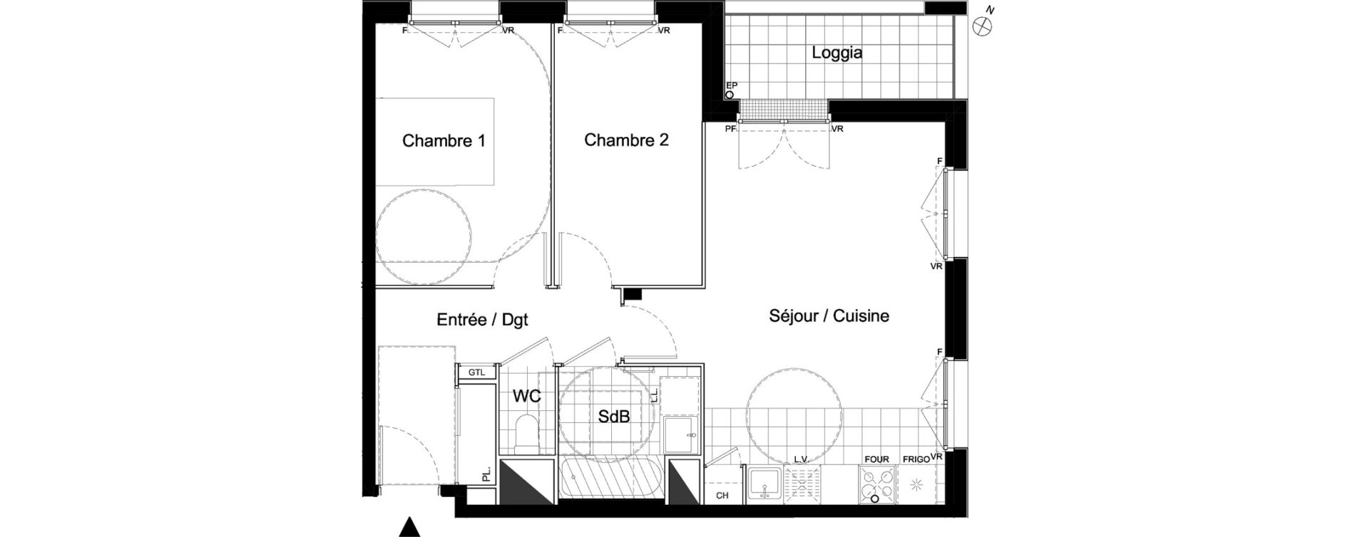 Appartement T3 de 60,86 m2 &agrave; Moissy-Cramayel Centre
