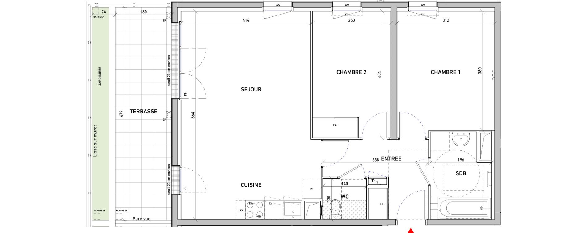 Appartement T3 de 63,37 m2 &agrave; Moissy-Cramayel L arboretum de chanteloup