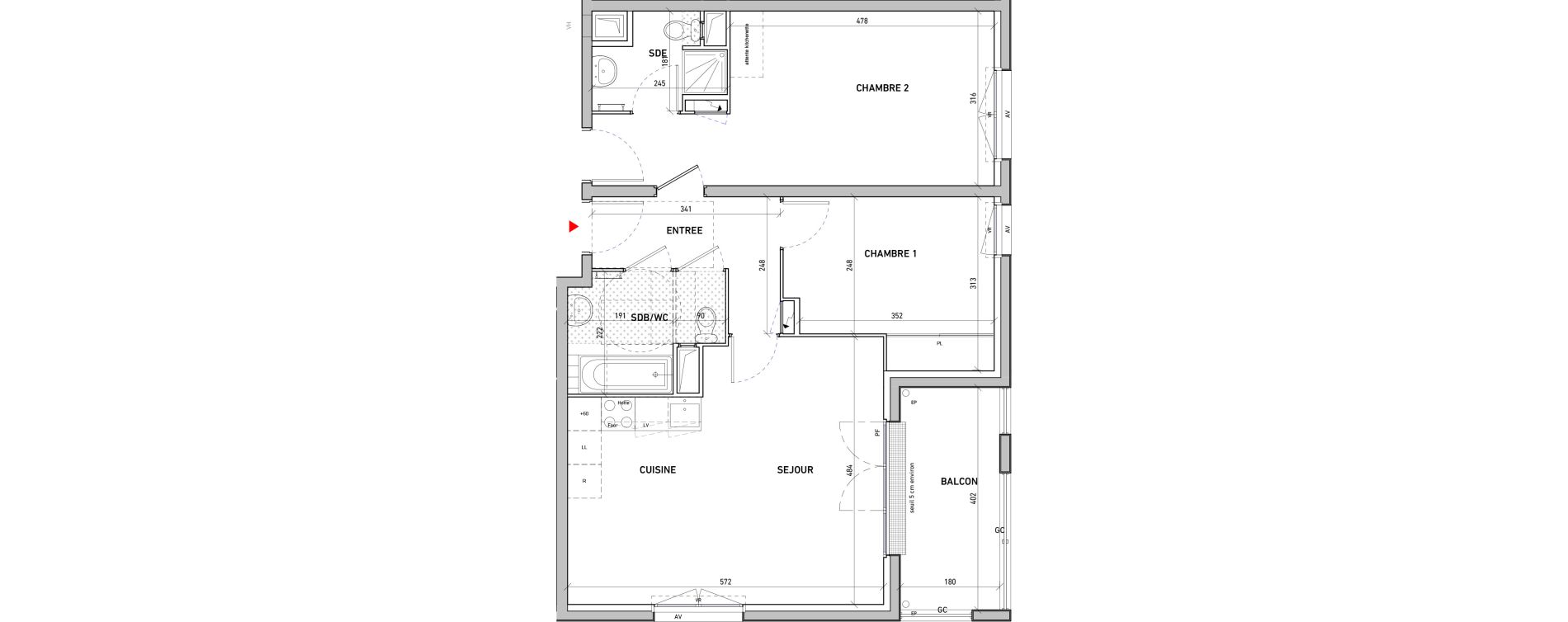 Appartement T3 de 68,14 m2 &agrave; Moissy-Cramayel L arboretum de chanteloup