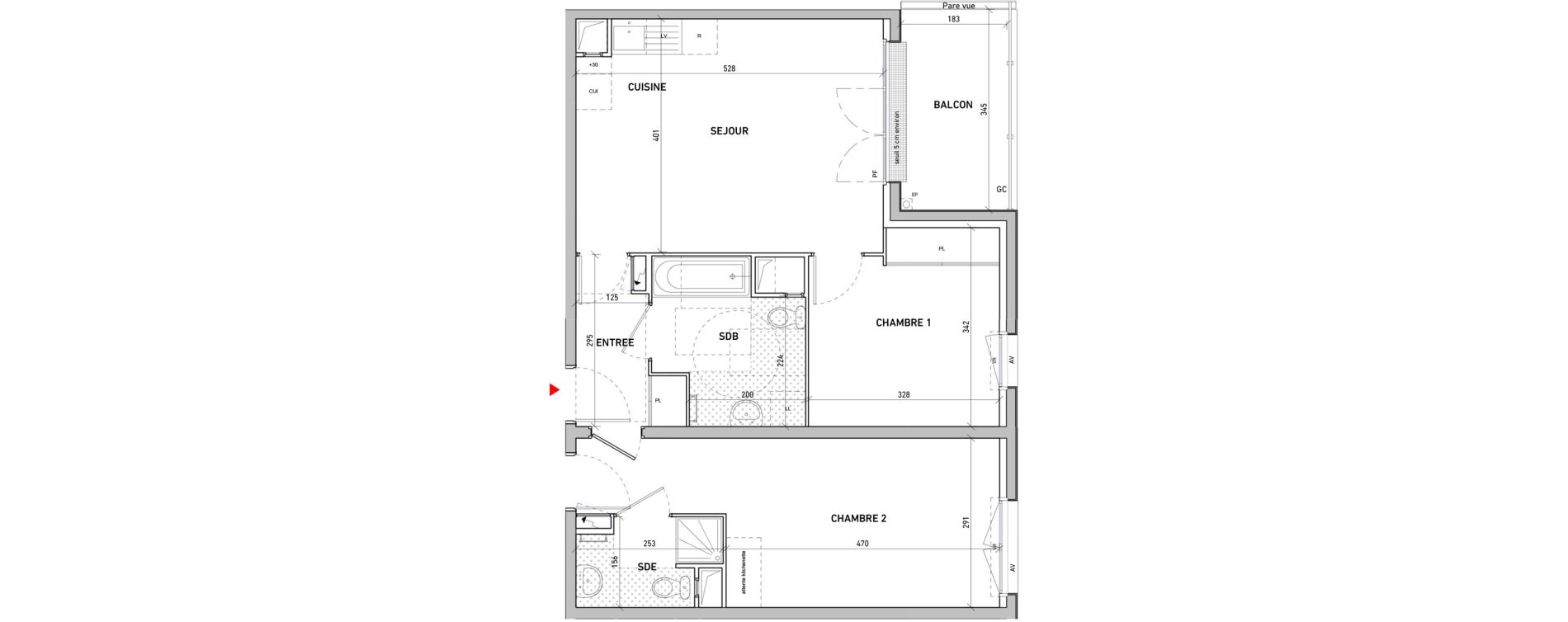 Appartement T3 de 62,35 m2 &agrave; Moissy-Cramayel L arboretum de chanteloup