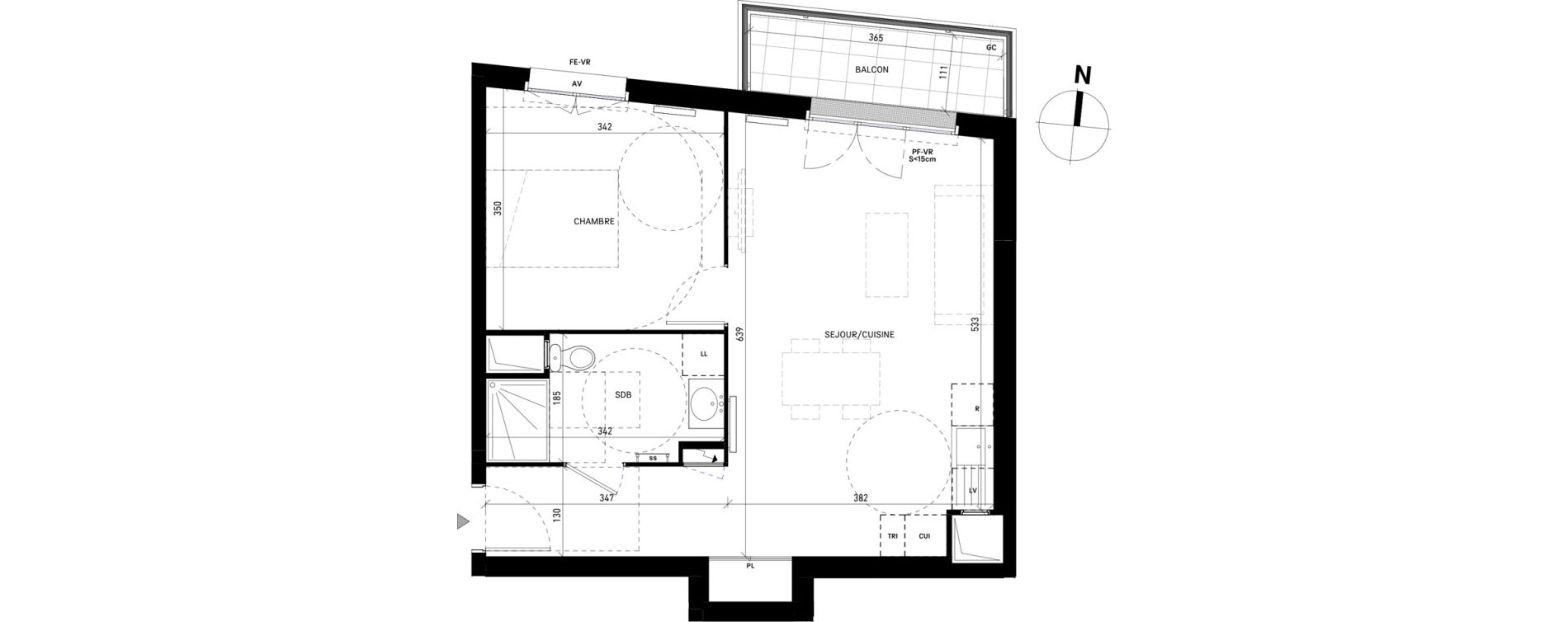 Appartement T2 de 45,40 m2 &agrave; Moissy-Cramayel Jatteau