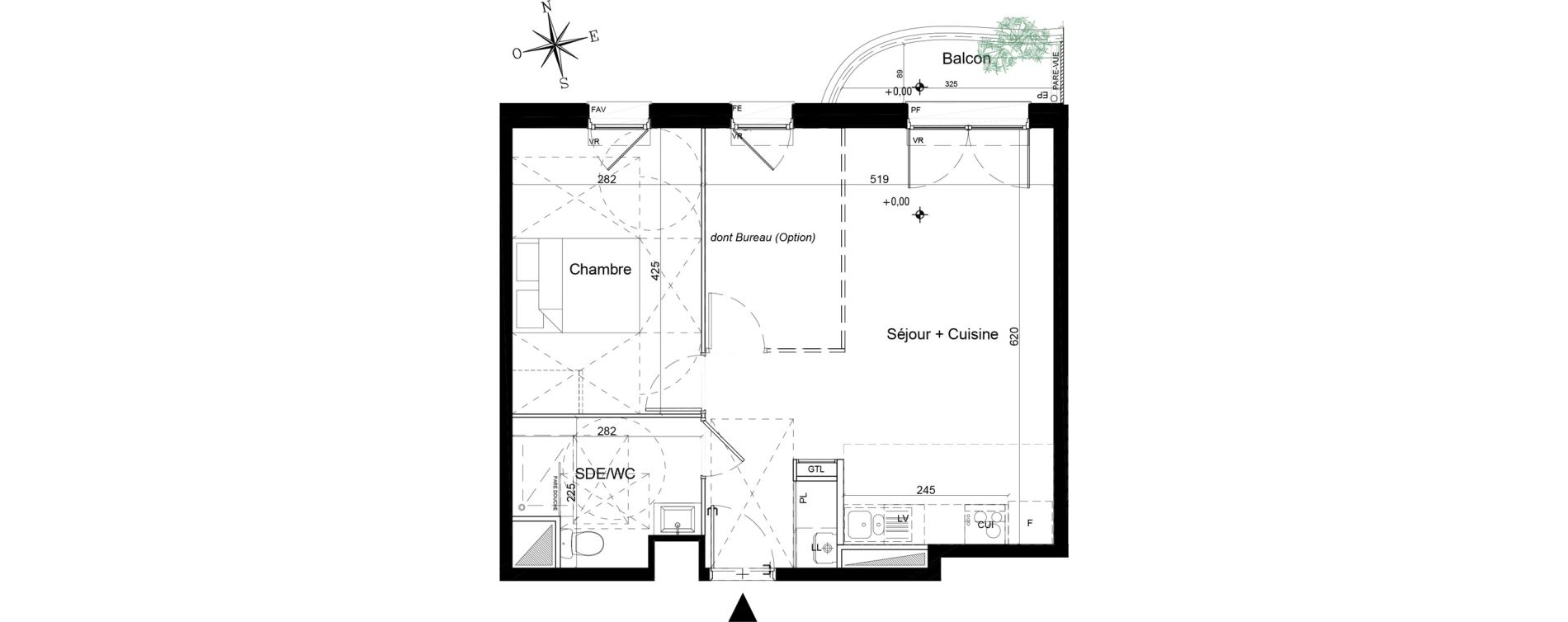 Appartement T2 de 49,90 m2 &agrave; Moissy-Cramayel L arboretum de chanteloup