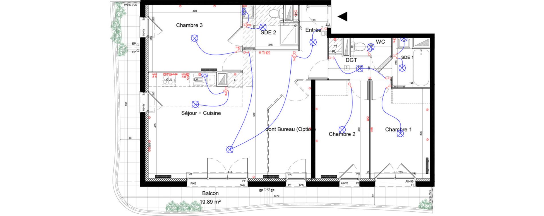 Appartement T4 de 84,96 m2 &agrave; Moissy-Cramayel L arboretum de chanteloup