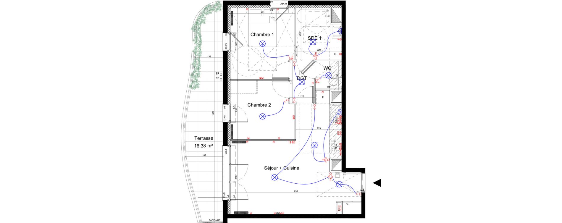 Appartement T3 de 56,83 m2 &agrave; Moissy-Cramayel L arboretum de chanteloup