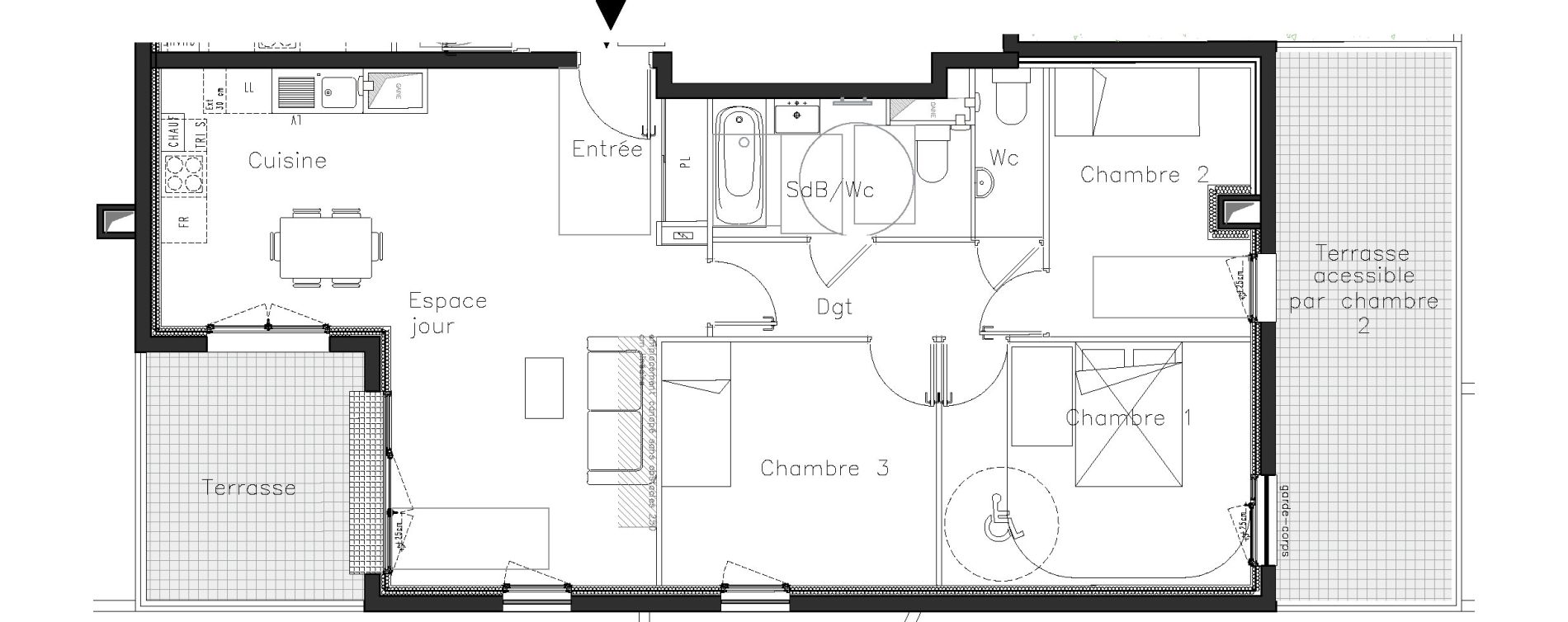 Appartement T4 de 82,10 m2 &agrave; Moissy-Cramayel L arboretum de chanteloup