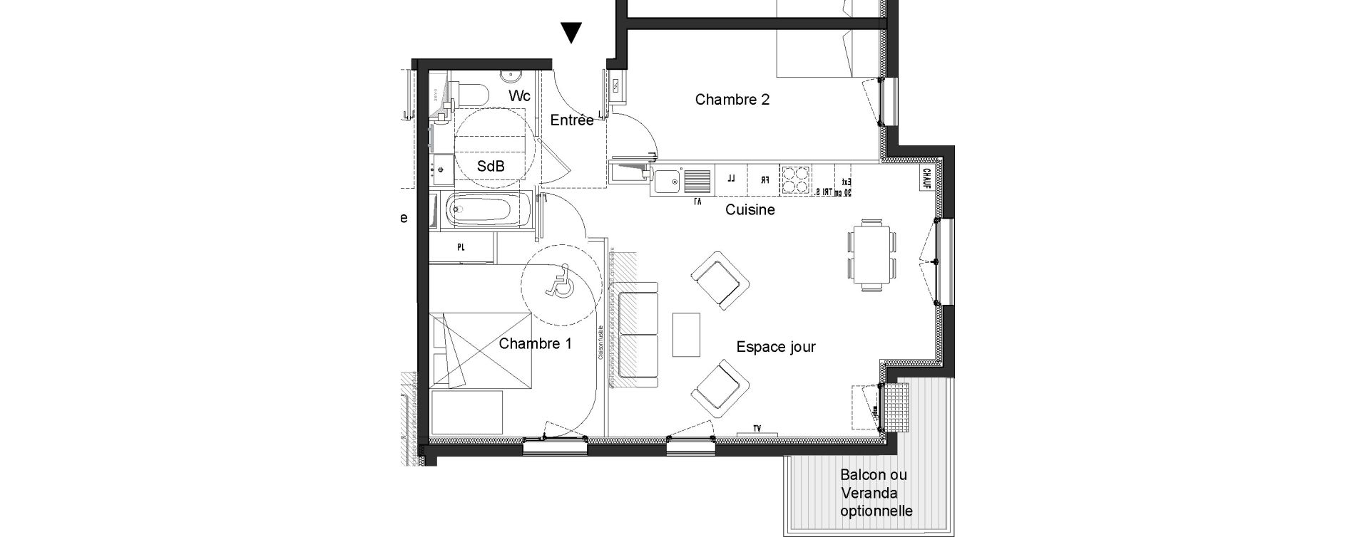 Appartement T3 de 61,50 m2 &agrave; Moissy-Cramayel L arboretum de chanteloup