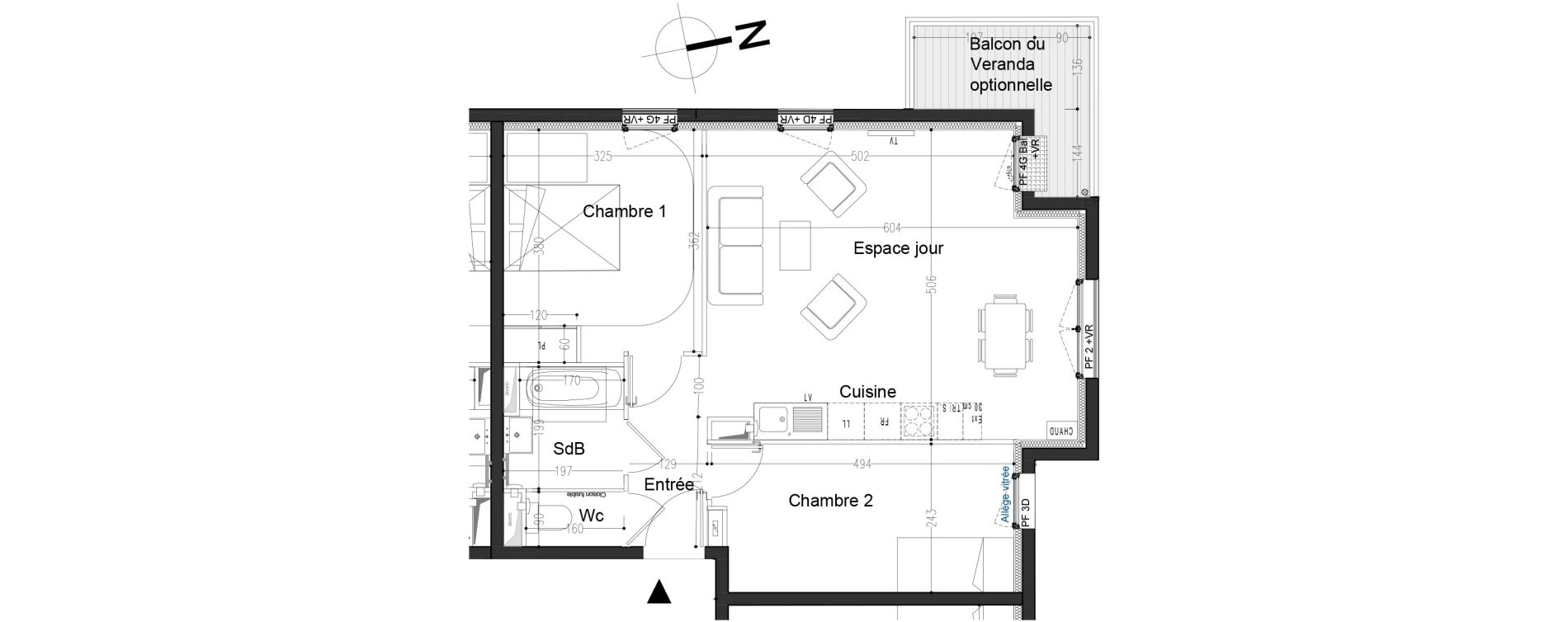Appartement T3 de 61,60 m2 &agrave; Moissy-Cramayel L arboretum de chanteloup