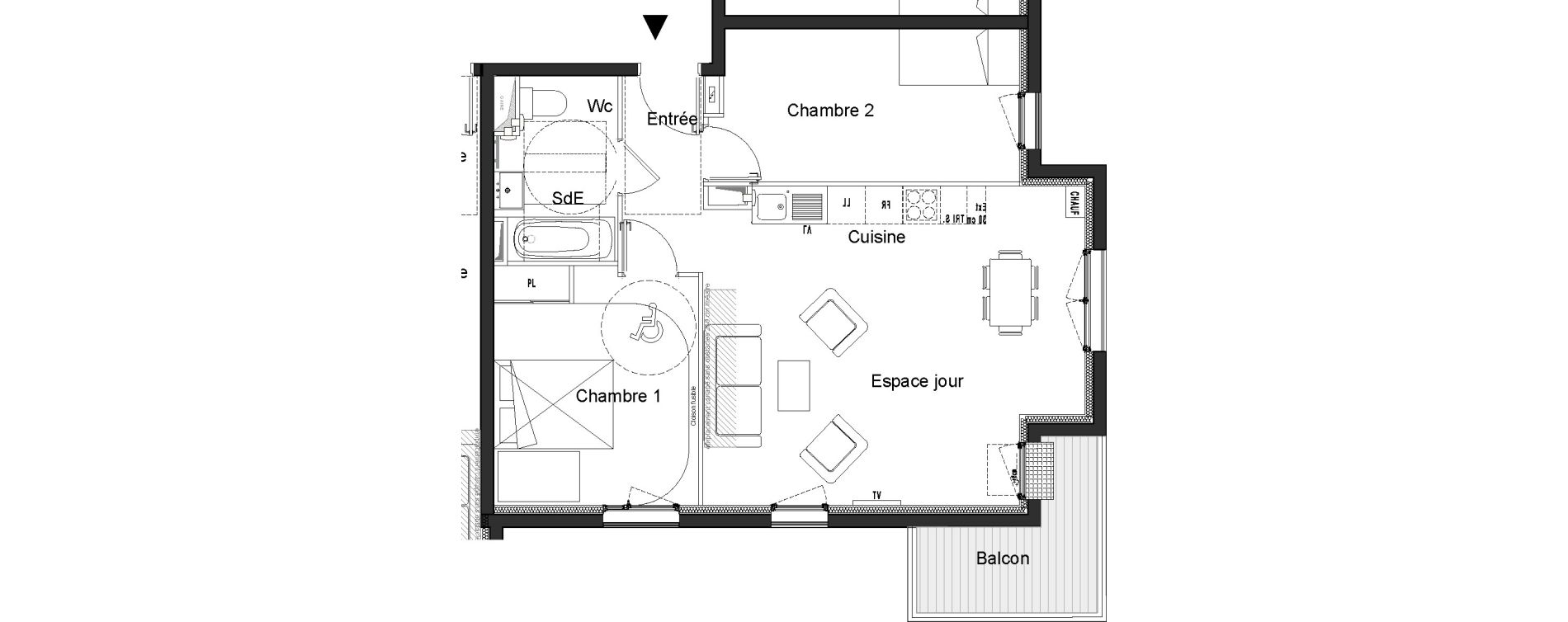 Appartement T3 de 61,50 m2 &agrave; Moissy-Cramayel L arboretum de chanteloup