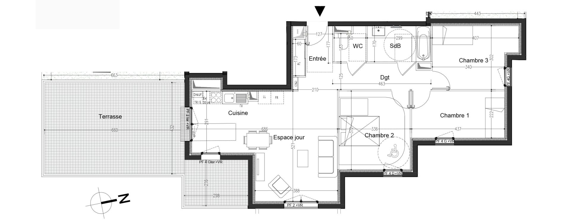 Appartement T4 de 79,90 m2 &agrave; Moissy-Cramayel L arboretum de chanteloup