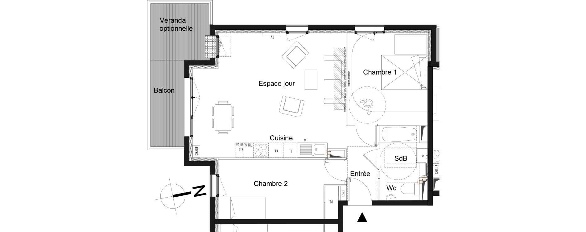 Appartement T3 de 62,80 m2 &agrave; Moissy-Cramayel L arboretum de chanteloup