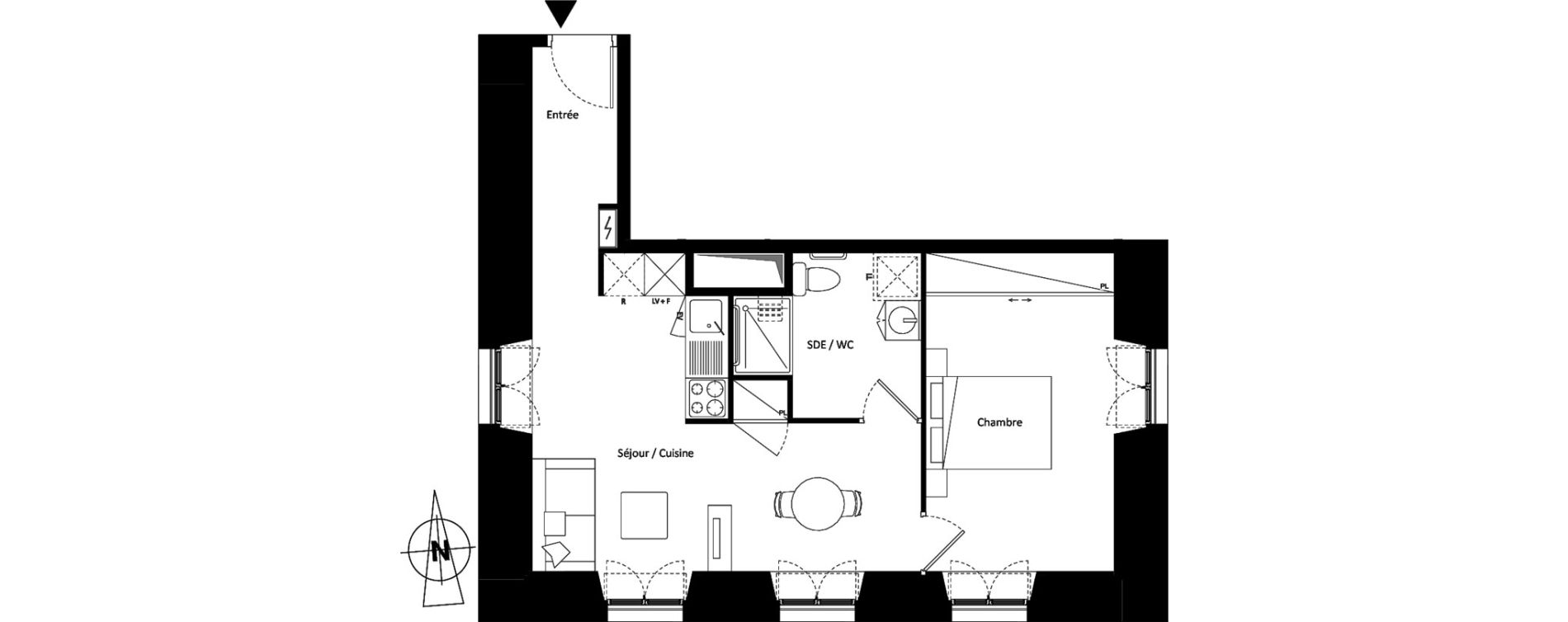 Appartement T2 de 44,51 m2 &agrave; Montereau-Fault-Yonne Centre