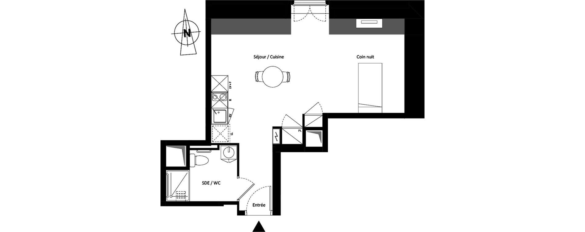 Appartement T1 meubl&eacute; de 35,25 m2 &agrave; Montereau-Fault-Yonne Centre