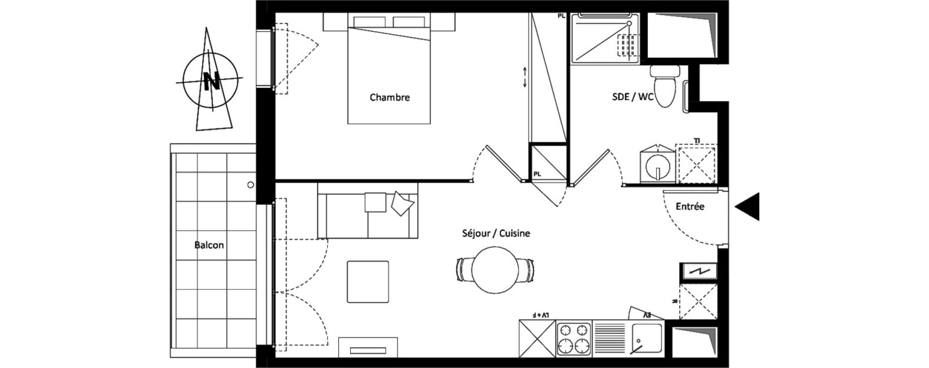 Appartement T2 de 41,57 m2 &agrave; Montereau-Fault-Yonne Centre