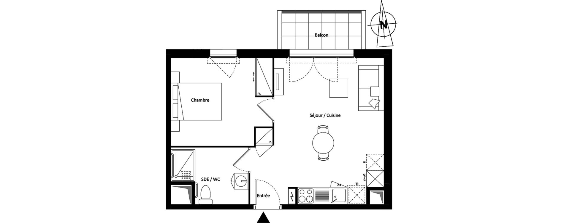 Appartement T2 de 42,04 m2 &agrave; Montereau-Fault-Yonne Centre